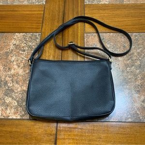 Black leather small crossbody bag